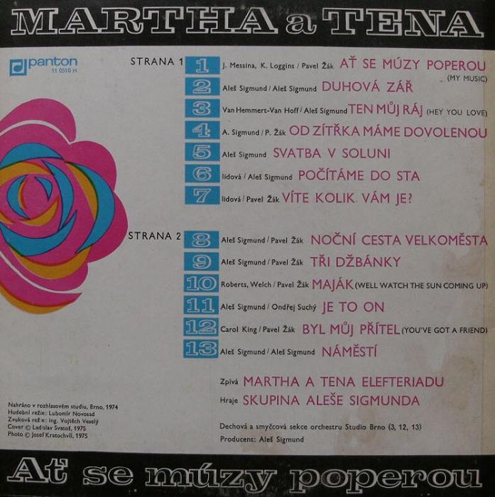 Martha  a  Tena - Ať se múzy poperou (LP)