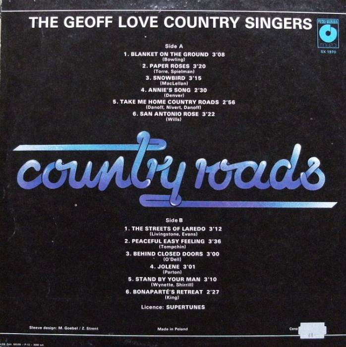 The Geoff Love Country Singers - Country Roads