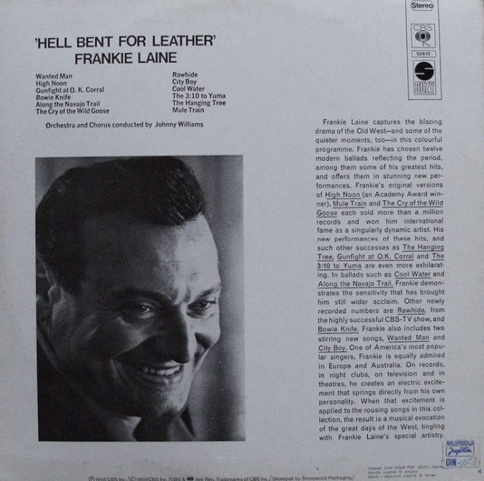 Frankie Laine - Hell Bent For Leather! (LP)