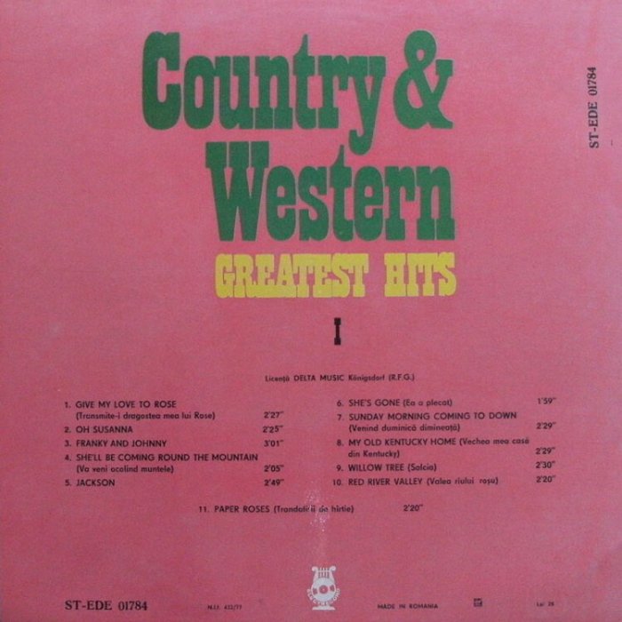 Various artists - Country  a  Western Greatest Hits 1 (LP)