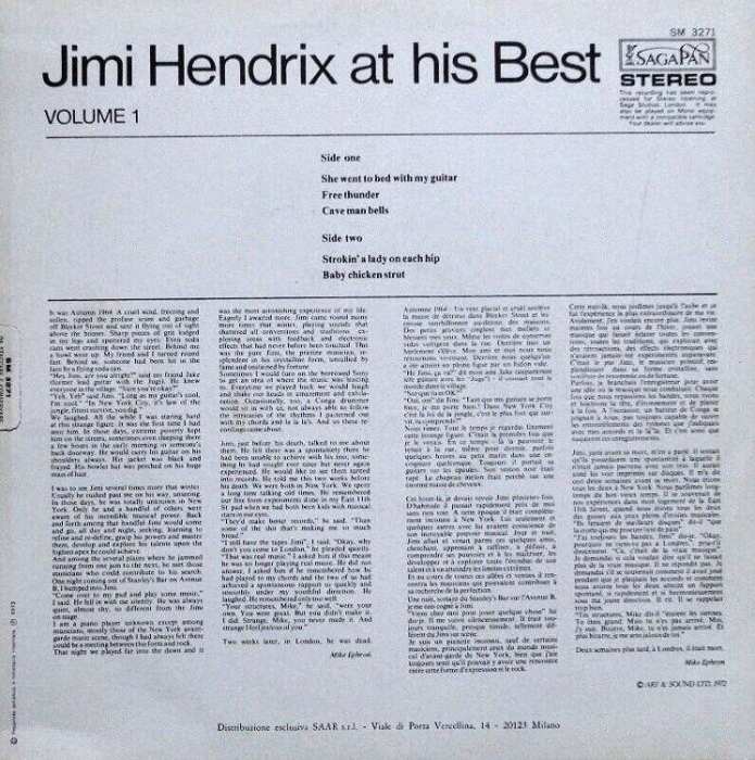 Jimi Hendrix at his Best (volume 1)