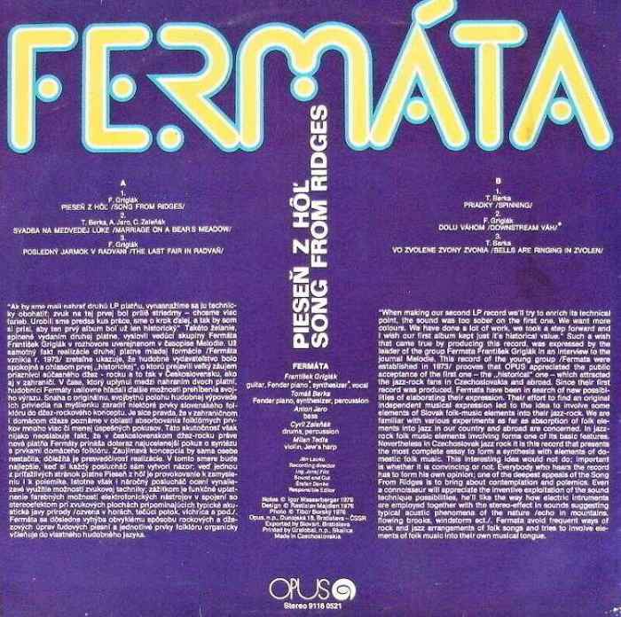 Fermáta - Pieseň z hôľ (LP)