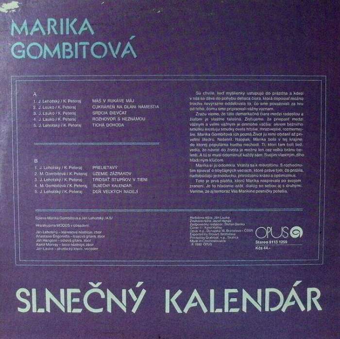 Marika Gombitová - Slnečný kalendár (LP)