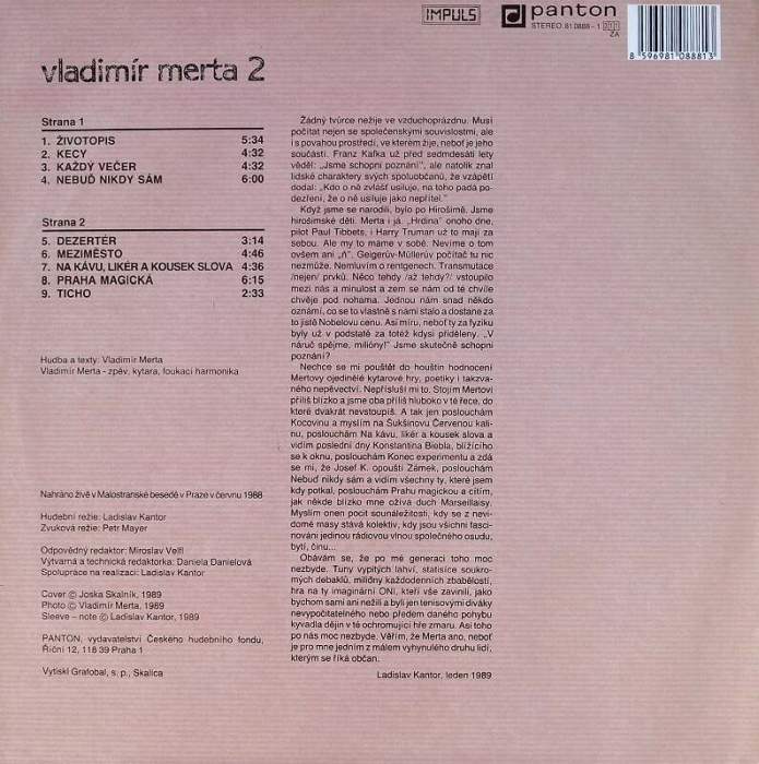 Vladimír Merta - Vladimír Merta 2 (LP)