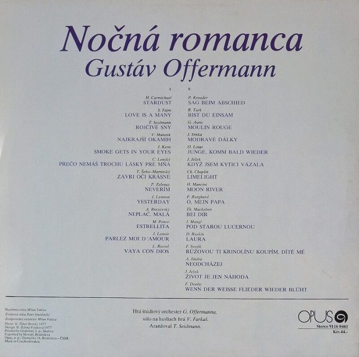 Gustáv Offermann - Nočná romanca (LP)