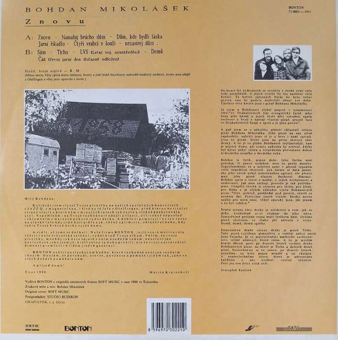 Bohdan Mikolášek - Znovu (LP)