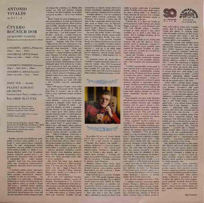 Antonio Vivaldi - Čtvero ročních dob / Le Quattro Stagioni (Op. 1-4) (LP)