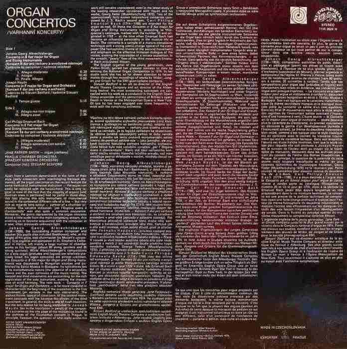 Varhanní koncerty (Albrechtsberger / Haydn / Bach)