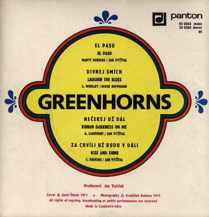 Greenhorns - El Paso / Divnej smích / Nečekej už dál / Za chvíli už budu v dáli