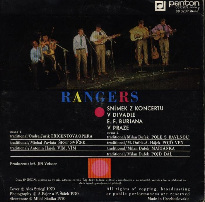 Rangers - Rangers v Divadle E.F.B. (LP special) 7''