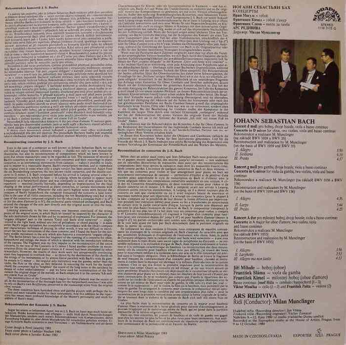 Johann Sebastian Bach - Bach concertos (LP)