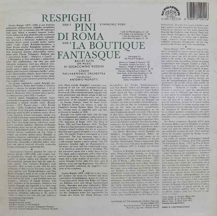 Ottorino Respighi - Pini di Roma / La boutique fantasque