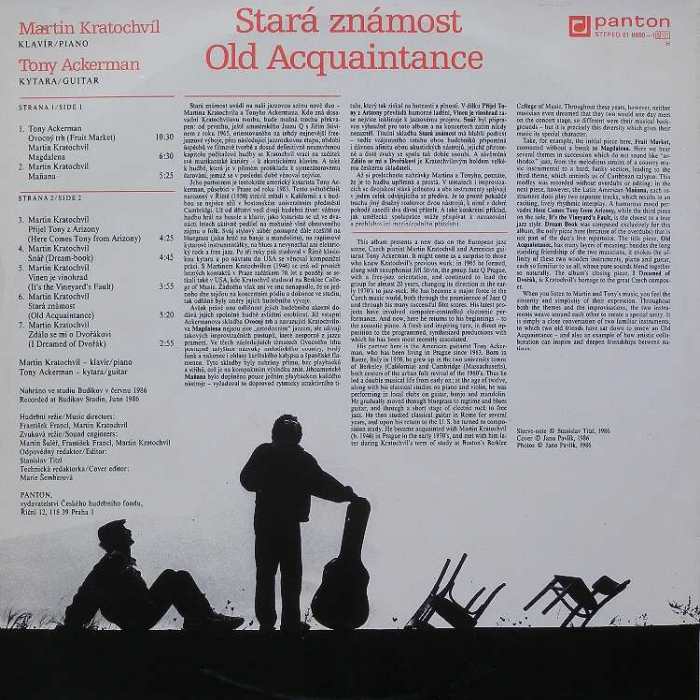 Martin Kratochvíl a Tony Ackerman - Stará známost (LP)