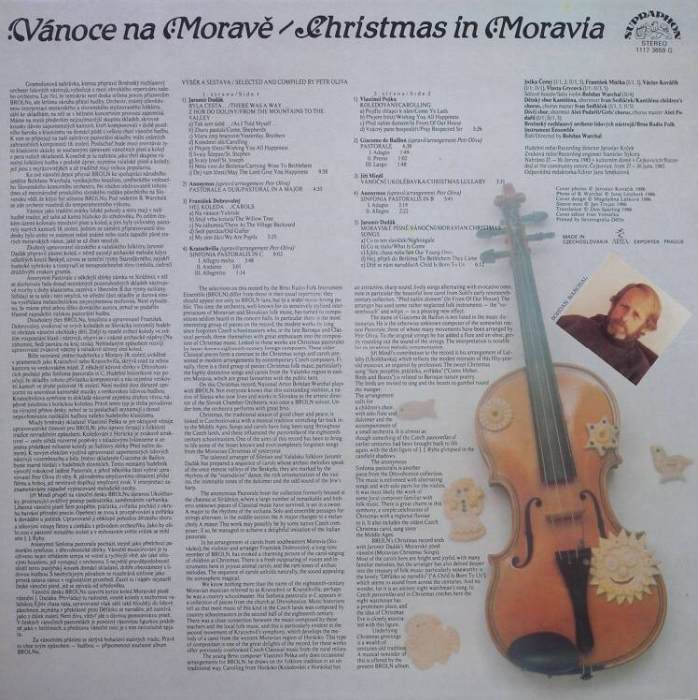 Brněnský rozhlasový orchestr lidových nástrojů - Vánoce na Moravě (LP)