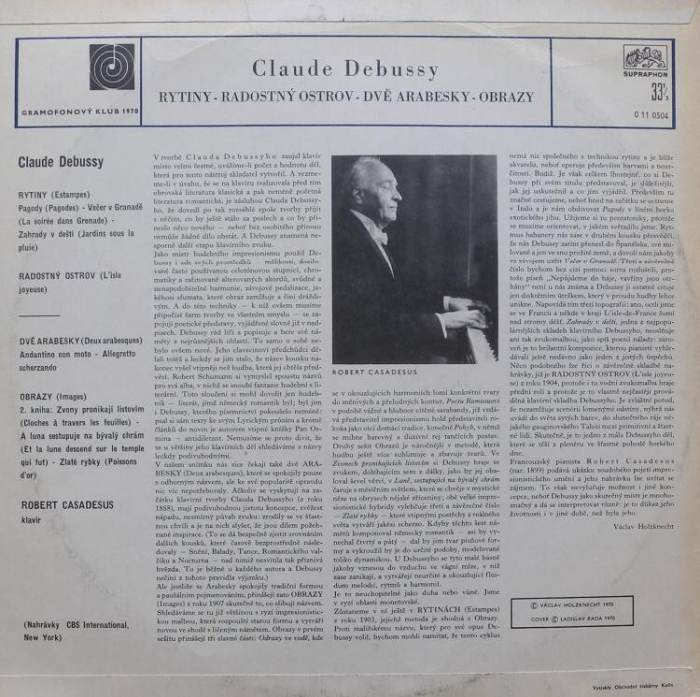 Claude Debussy - Rytiny (Estampes) / Radostný ostrov (L'isle joyeuse) / Dvě arabesky (Deux arabesques) / Obrazy (Images)