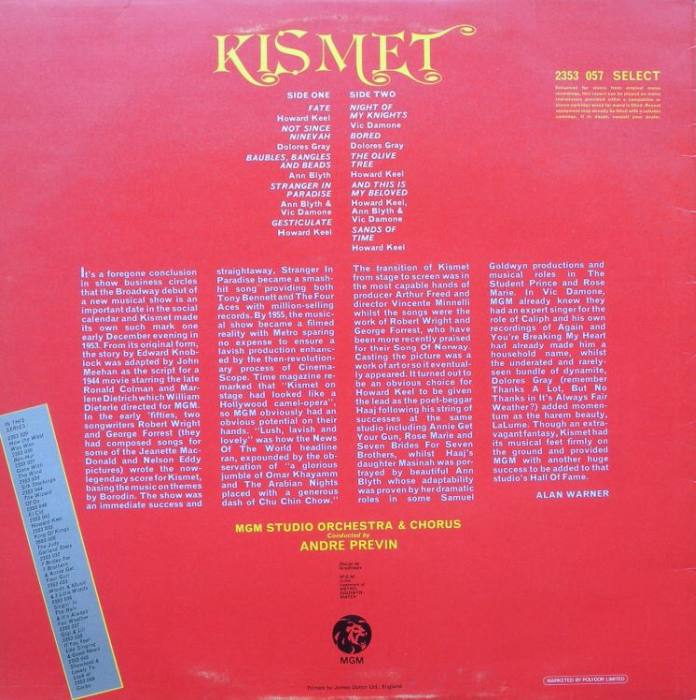 Various Artists - Kismet (Soundtrack)