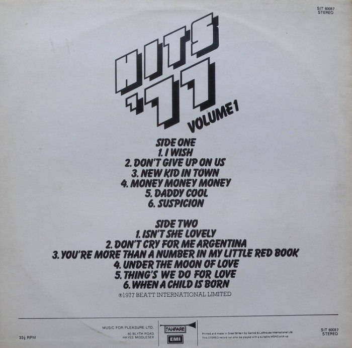 Various Artists - Hits '77 volume 1