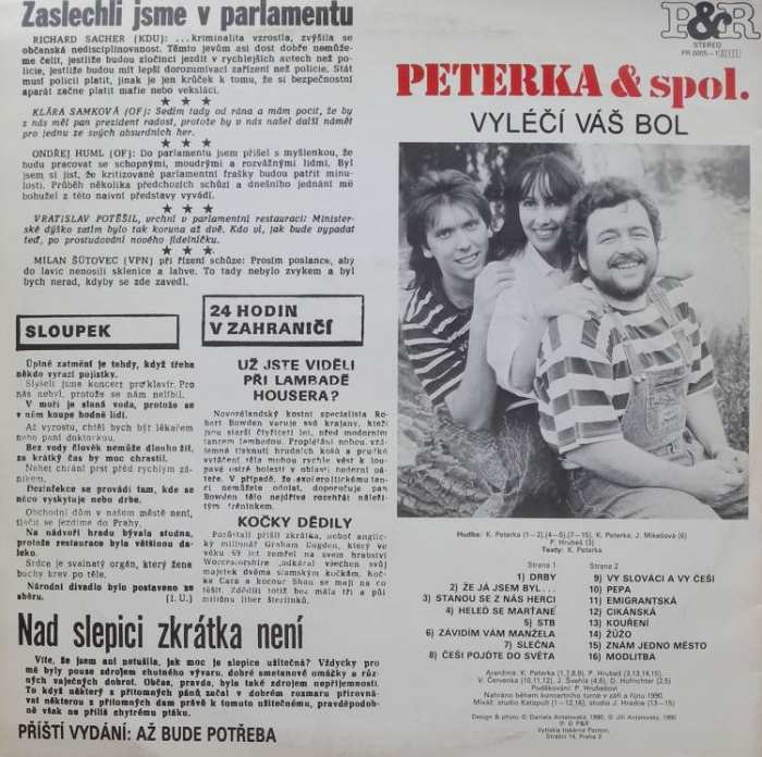 Peterka  a  spol. - Vyléčí váš bol / Drby I. (LP)