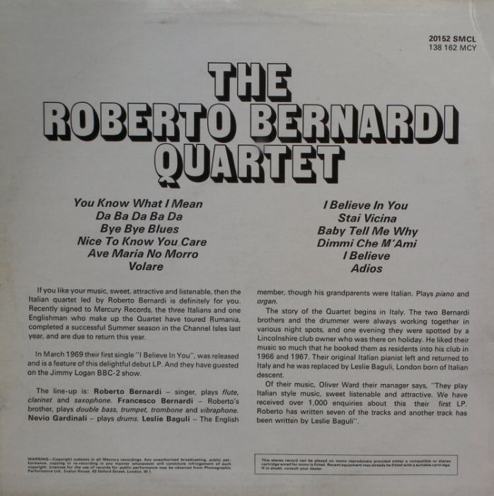 Roberto Bernardi Quartet - The Roberto Bernardi Quartet