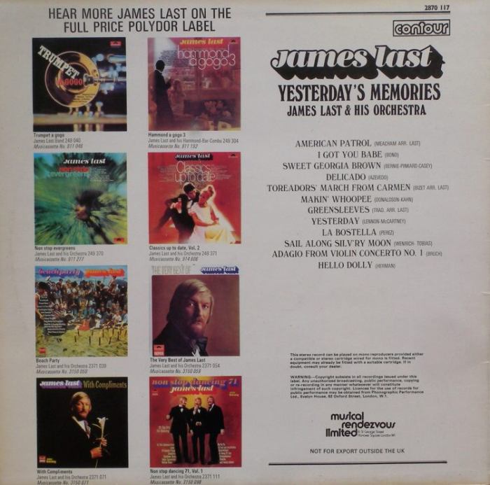 James Last and His Orchestra - Yesterday's Memories