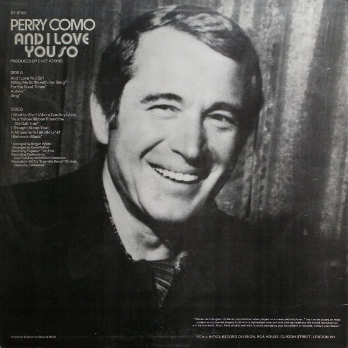 Perry Como - And I Love You So