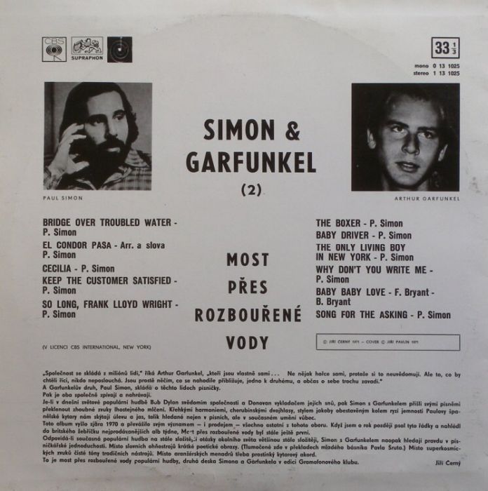 Simon And Garfunkel - Most přes rozbouřené vody (Bridge Over Troubled Water)