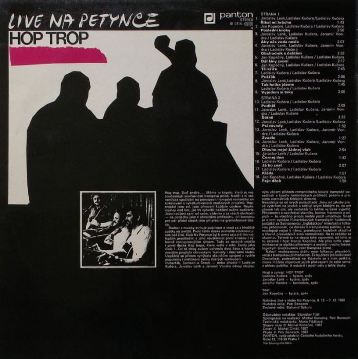 Hop Trop - Live na Petynce (LP)