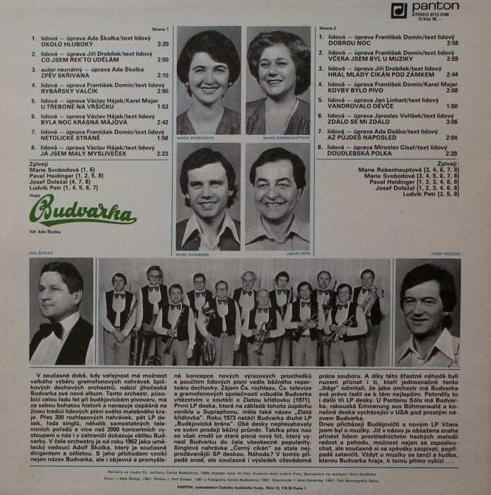 Budvarka - Včera jsem byl u muziky (LP)