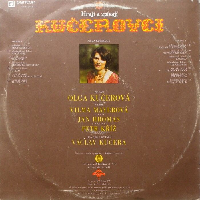 Václav Kučera se svou skupinou - Hrají a zpívají Kučerovci (LP)