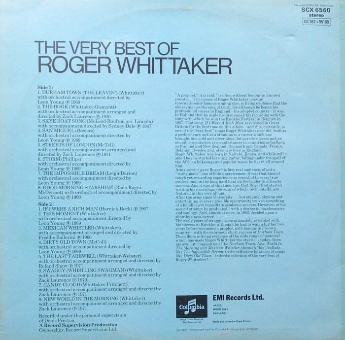 Roger Whittaker - The Very Best Of Roger Whittaker