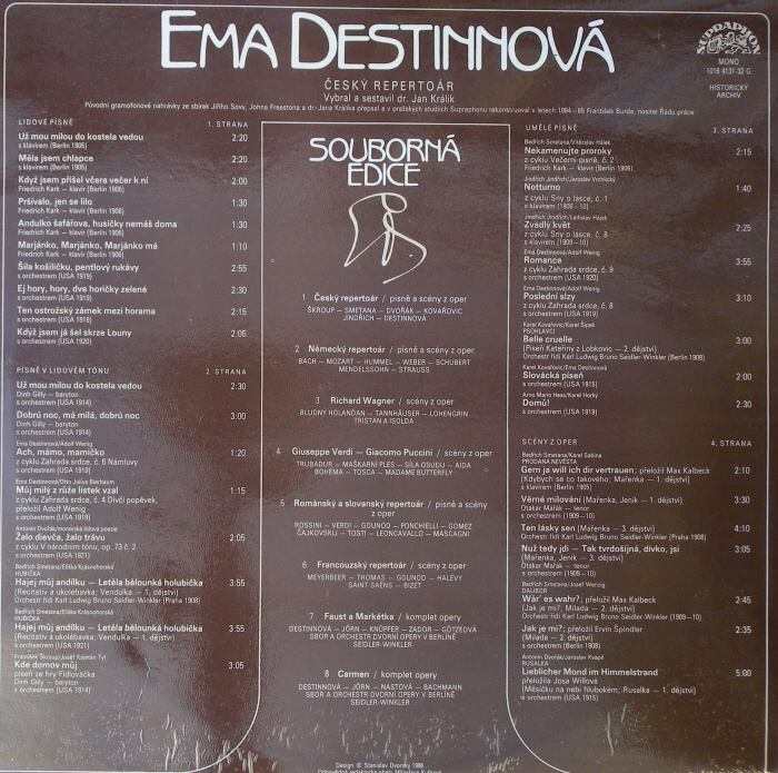 Emma Destinnová - Český repertoár (Souborná edice 1) (2LP)