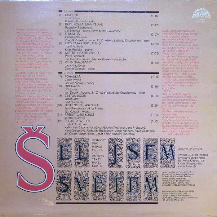 Various Artists - Šel jsem světem (Písničky pro herce) (LP)