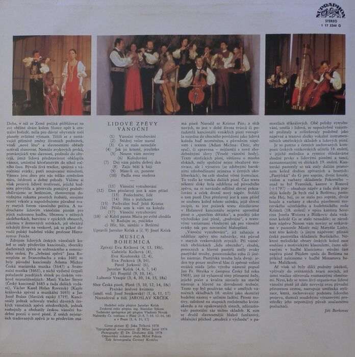 Musica Bohemica - Lidové zpěvy vánoční (LP)