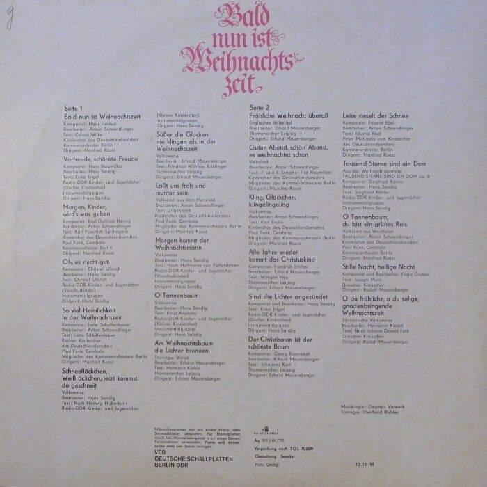 Bald nun ist Weihnachtszeit