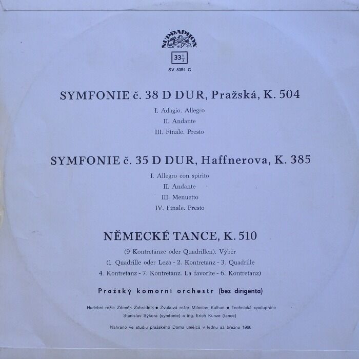 Wolfgang Amadeus Mozart - Symfonie "Linecká" a "Hafnerova"