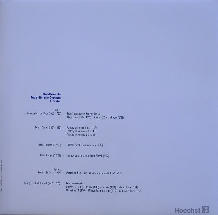 Galeria Musica - Blechbläser des Radio-Sinfonie-Orchester Frankfurt