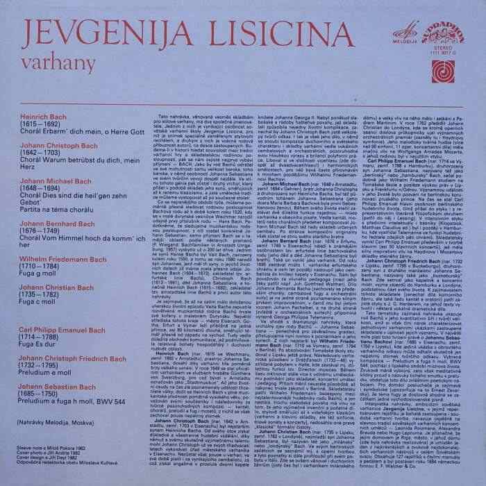Jevgenija Lisicina - varhany (LP)
