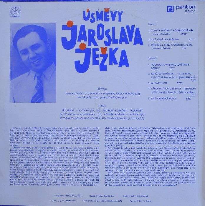 Jaroslav Ježek - Úsměvy Jaroslava Ježka (LP)