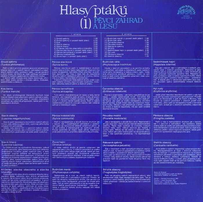 Hlasy ptáků (1) - Pěvci zahrad a lesů