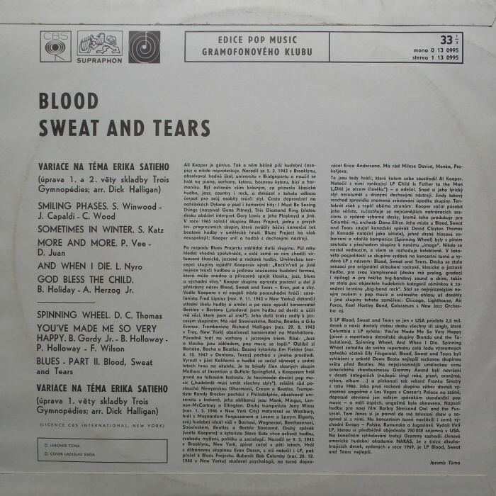 Blood Sweat  a  Tears - Blood, Sweat And Tears (LP)