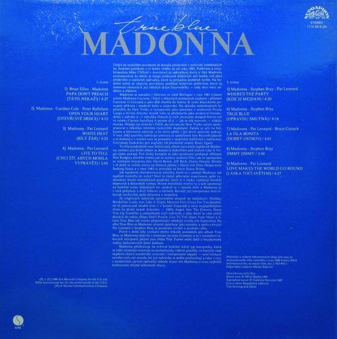 Madonna - True Blue (LP)