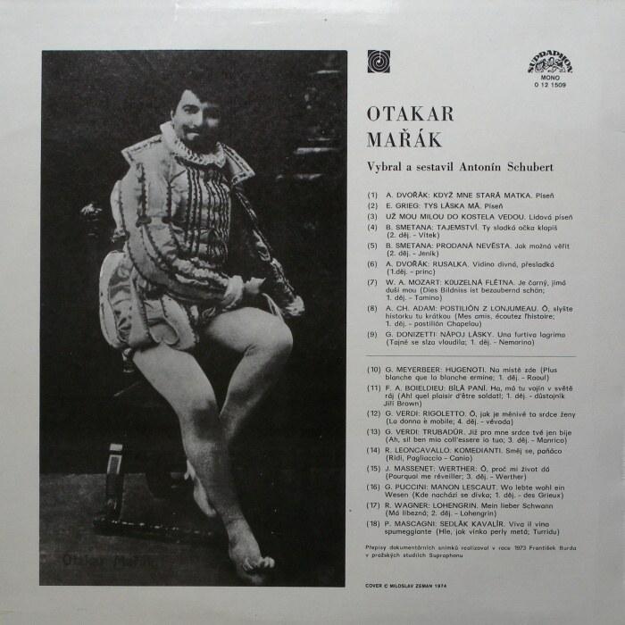 Otakar Mařák - portrét pěvce