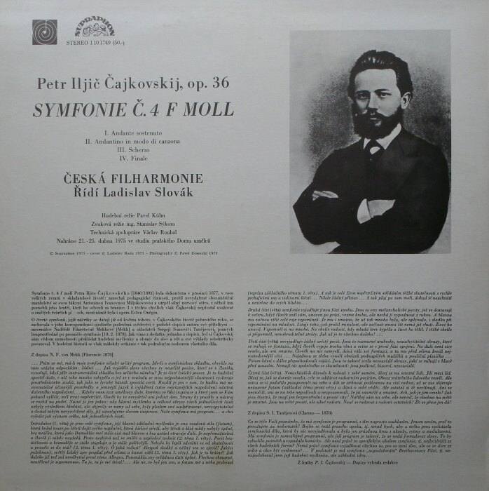 Petr Iljič Čajkovskij - Symfonie č. 4 f moll, op. 36 (LP)