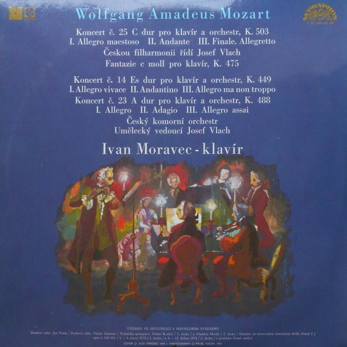 Wolfgang Amadeus Mozart - Koncert č. 25 C dur, Fantazie c moll, Koncert č. 14 Es dur, Koncert č. 23 A dur (2LP)