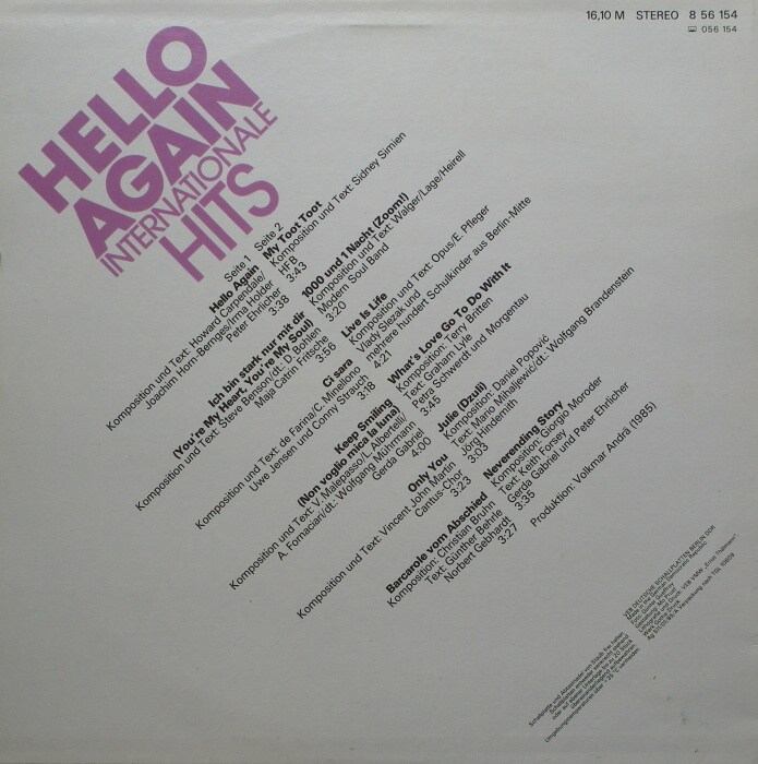 various artists - Hello Again - Internationale Hits (LP)