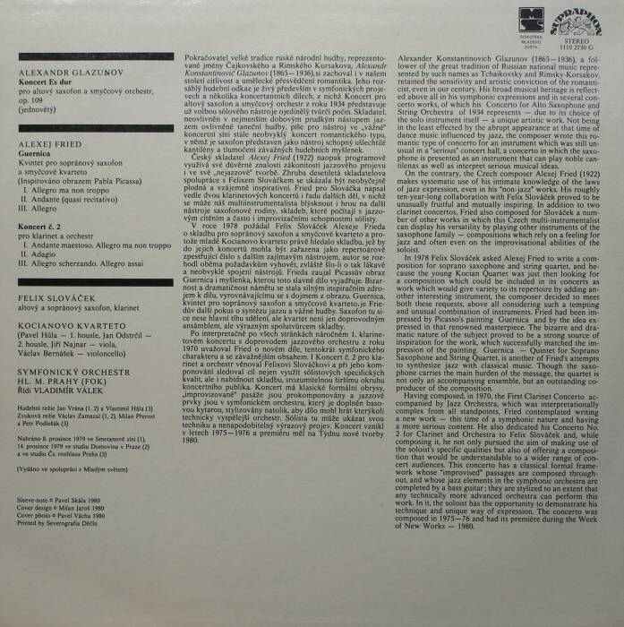 Felix Slováček - Glazunov, Fried