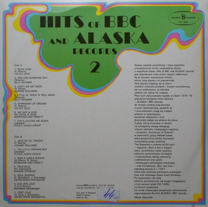 various artists - Hits of BBC and Alaska Records 2 (LP)