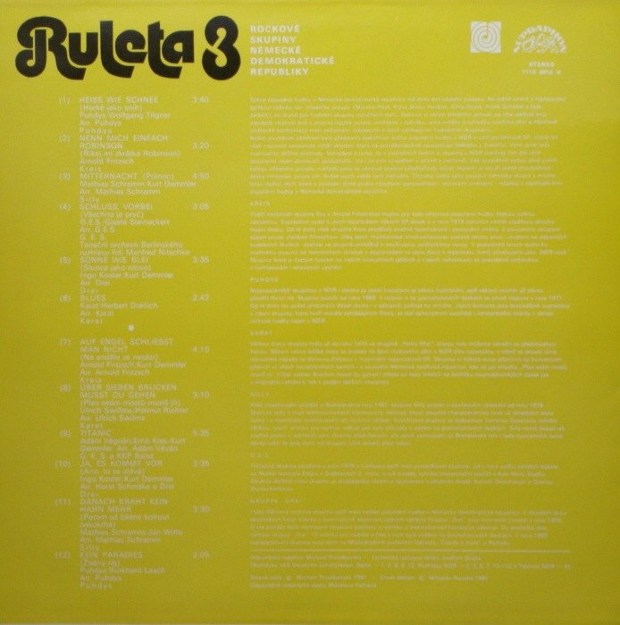 Various Artists - Ruleta 3 (Rockové skupiny Německé demokratické republiky)