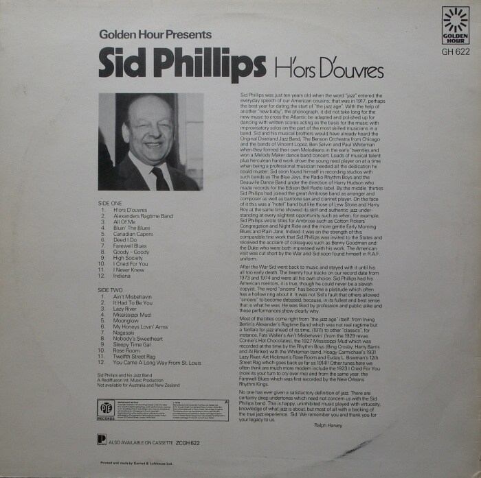 Sid Phillips - H'ors D'ouvres