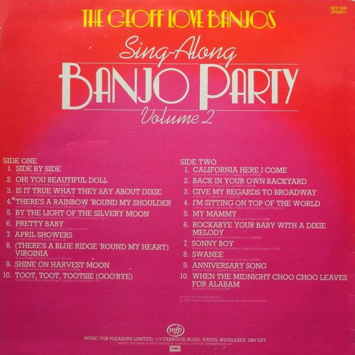 Geoff Love Banjos - Sing-Along Banjo Party Volume 2